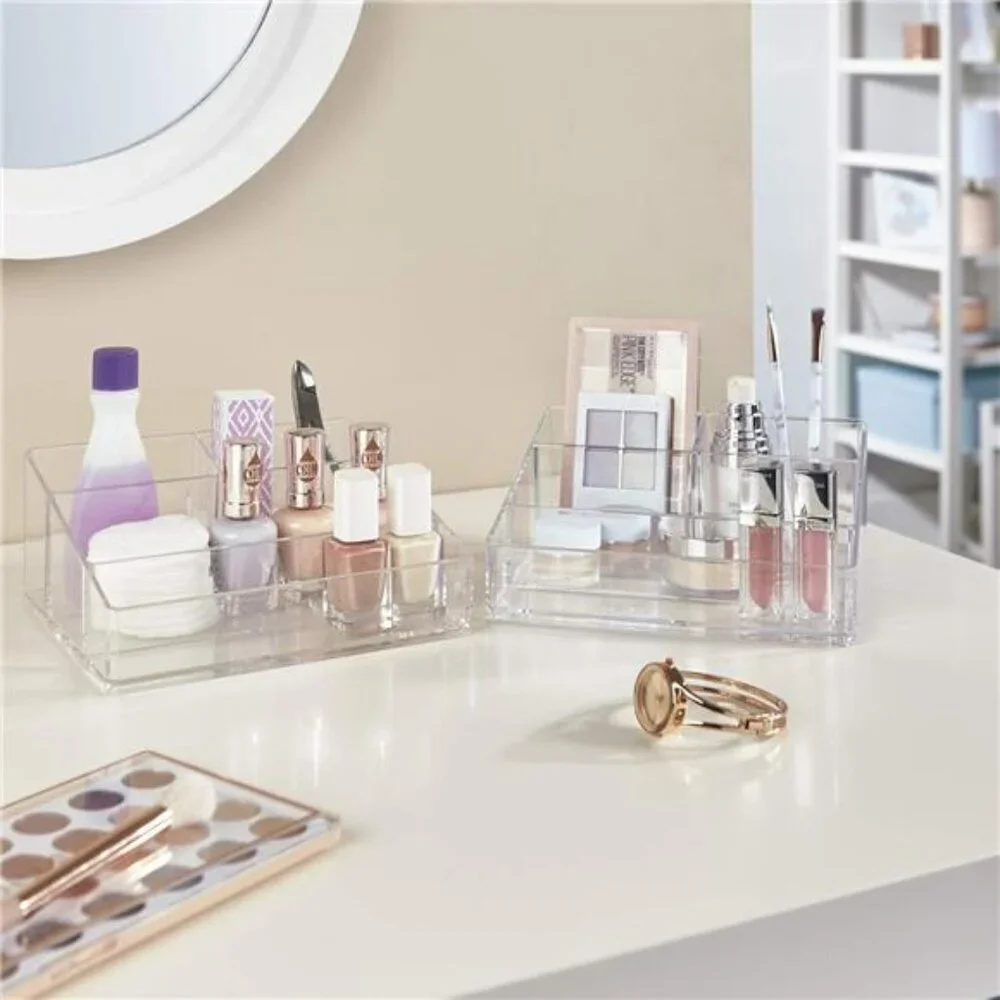 STORi Clear Makeup Organizer Acrylic Vanity Brush Holder Beauty Storage Bin
